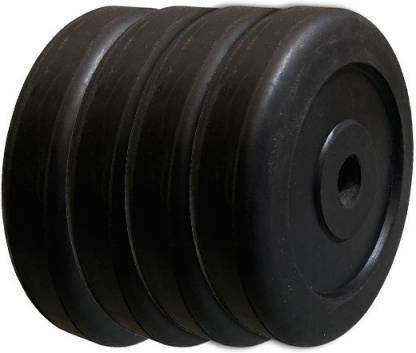 Fit World 10 kg RUBBER WEIGHT PLATES Home Gym Combo