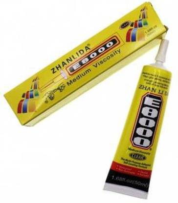 Toughway E-8000 Glue Multi-Purpose Transparent Adhesive (1.68 fl Oz/ 50ml) Glue