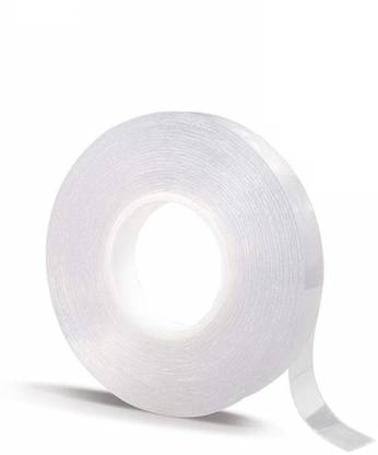 ZURU BUNCH Double Sided Self Adhesive, High Bonding, High Performance Grip 1 Meter Multi-Functional Sticky Strips Tape, Transparent 1 m Double-sided Tape