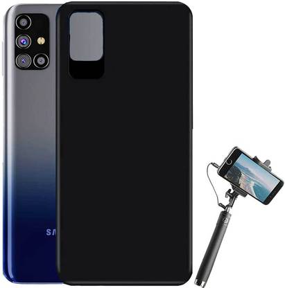 RRTBZ Cover Accessory Combo for Samsung Galaxy M51 with Selfie Stick Monopod with Aux