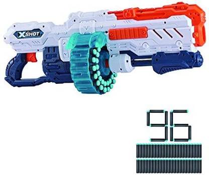 Zuru XShot Excel Turbo Advance 40-Dart Capacity Barrel Foam Dart Blaster (96 Darts)