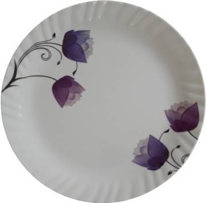 S. R. INDUSTRIES Round Floral Print Plate (Design No. 209) Dinner Plate