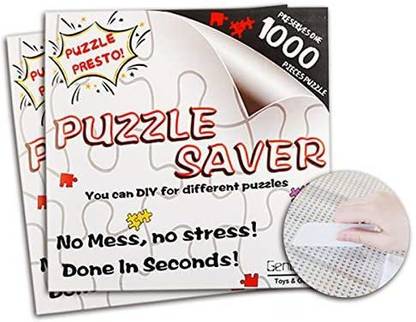 Gropecan Jigsaw Puzzle Glue Mat Sticks - Saver 1000 Pieces Peel Stick with Strong Adhensive Paper Roll Up Frame Table Clear for K