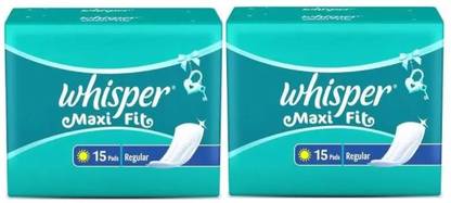 Whisper Maxi Fit Sanitary Regular (15+15 Pads) Sanitary Pad Sanitary Pad