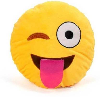 RBB HUB stuffed Smiley cushion 35cm-Naughty Smiley - 10 inch (Multicolor)  - 35 cm