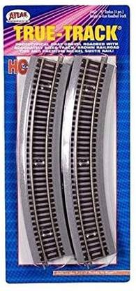Atlas Model Atlas HO Scale True-Track wRoadbed 18" Radius Curve 4-Pack Model Train Track
