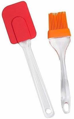 mega shine Multipurpose Silicon Brush & Spatula for Kitchen Cooking Oiling, Face, Clove Pastry Cake Mixer, Decorating, Backing, Glazing, Brush for Grilling, silicon brush Flat Pastry Brush