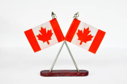 H.M canada flag plastic base Rectangle Car Dashboard Flag
