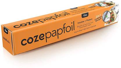 COZE Oil Resistant Papfoil Wrapping Paper, Pack Of 1 (280mm X 10m) PapFoil Paper for Kitchen Aluminium Foil