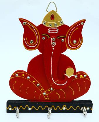 Serendipity Ganesha Key Holder Wood Key Holder