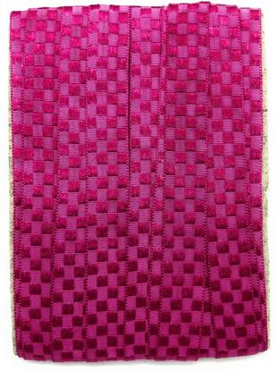 Kavmart KAV7285-DPINK KAVMART 1/2" CHECKS DOUBLE SHADE RIBBONS FOR DÉCOR PACKING ART AND CRAFT(9METERS)DPINK Lace Reel