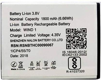 CaseTrendz Mobile Battery For  LYF Wind 1 LS-5010 (BP-4A-I) 2350 mAh