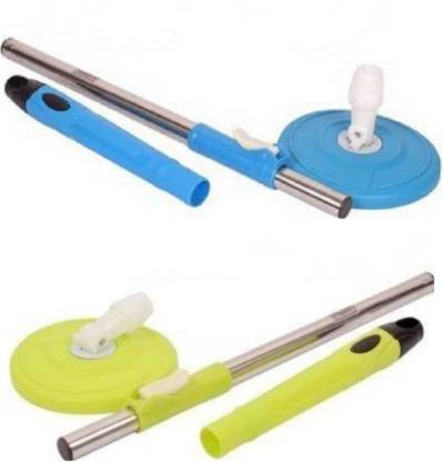 PKT HUB Superior quality set of 2 BLUE and GREEN mop rod only ( WIHOUT ANY REFILL) Mop Rod