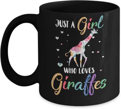 Sky Dot Just A Girl Who Loves Giraffes Cute Giraffe Lover Coffee Ceramic Coffee Mug