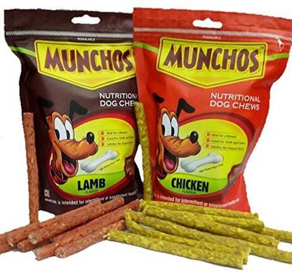 Munchos Dog Chew Sticks Combo Pack Lamb, Chicken Dog Chew