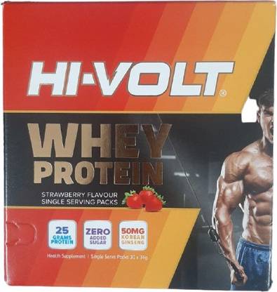 HI-VOLT WHEY PROTEIN STRAWBERRY FLAVOUR 94 G Whey Protein