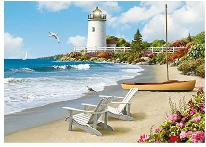 RAVENSBURGER Sunlit Shores Large Format 300 Piece Jigsaw Puzzle for Adults â€“ Every Piece is Unique, Softclick Technology Means Piec