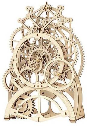 ROKR 3D Wooden Mechanical Pendulum Clock Puzzle,Mechanical Gears Toy Building Set,Family Wooden Craft KIT Supplies-Best Birth