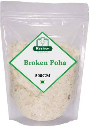 RYTHAM Broken Poha/chidva/Flattened Rice/Atukulu/Avalakki) Poha (Broken Grain, Raw)
