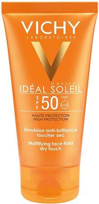 Vichy Sunscreen - SPF 50 PA++ Ideal Soliel Spf 50 Mattifying Face Fluid Dry Touch 50ml