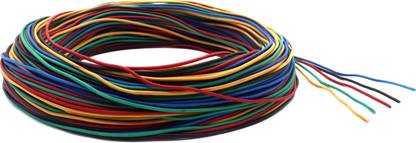 Electronic Spices 50 METER Multicolor Electrical Wire Cable (10 METER EACH) Electronic Components Electronic Hobby Kit