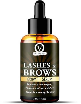 Vital Organics Eyelash Growth Enhancer & Brow Serum with Biotin & Natural Growth Peptides for Long, Thick Lashes and Eyebrows (30ml) 30 ml