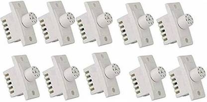 Tuffan Polycarbonate Switch 7 Step Type Fan Regulators (10 Pieces) Step-Type Button Regulator Step-Type Button Regulator