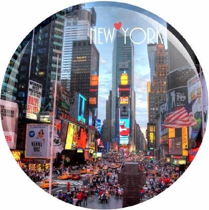 CLICK N HOME New York Badge Fridge Magnet design 1 Fridge Magnet Pack of 1