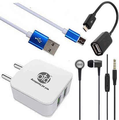 OTD Wall Charger Accessory Combo for Samsung Galaxy Y Plus, Samsung Galaxy Young Duos S6312, Samsung Pocket Neo S5312, Samsung S6812