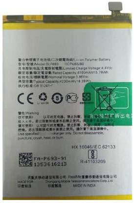 APTIVOS Mobile Battery For  Realme 3 Realme 3i RMX1825 RMX1821 (BLP 693) 4230 mAh