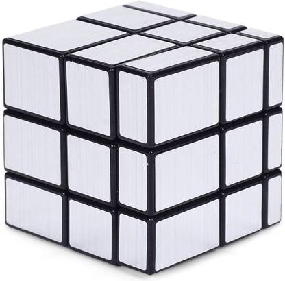 FOBHIYA Magic Combination 3D Puzzle Smooth Mirror Cube 3x3 Match-Specific Speed Cubes, Stickerless Twisty Puzzle High Stability Cubes for Kids (Silver, Magic Mirror Cube)