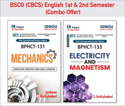 Gullybaba IGNOU BSCG (Hindi) (New CBCS) BPHCT-131 BPHCT-133 (Hindi Medium) First & Second Semester Combo Of Ignou Help Books With Solved Sample Papers And Important Exam Study Notes Based On Latest Syllabus