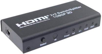 Tobo 2X2 HDMI Splitter Switcher 2 in 2 Out HDMI Switch Box Media Streaming Device
