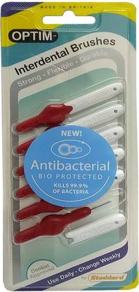 Optim Antibacterial Interdental Brushes- (0.5mm) Medium Toothbrush