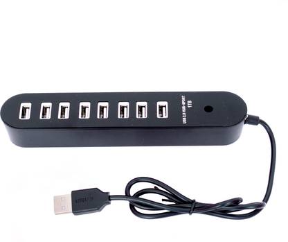 Hs USBGD-004 8 Port USB 2.0 USB Hub Super Speed Supprt Up to 1TB Portable Splitter Adapter 8 Port Hub (White) USB Hub (Black) USB Hub