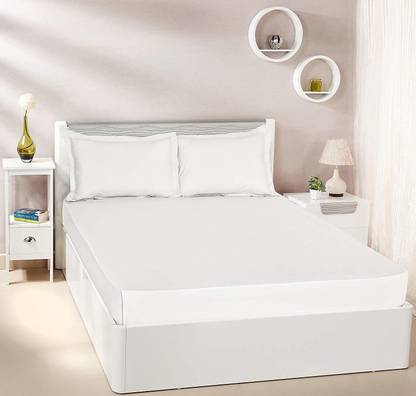 JARS COLLECTIONS Cotton Double Flat 144 TC Solid Bedsheet