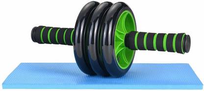 SEAGULL 3 Wheel Ab Roller with Blue Knee Mat, for Perfect Abdominal Core Carver Ab Exerciser