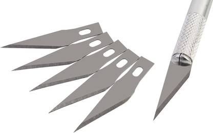INDIKONB Detail Pen Knife With 5 Interchangeable Sharp Blades For Carving & Mat Cutting 1 Utility Knife