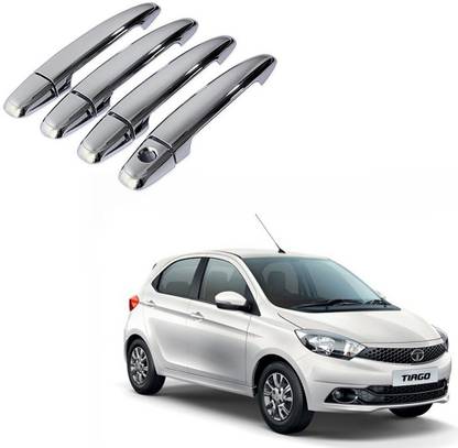De AUTOCARE (Set of 4 Pcs) Stylish Car Door Catch Handle Cover Chrome Finishing Suitable for Tta Tiago Cars Car Grab Handle Cover