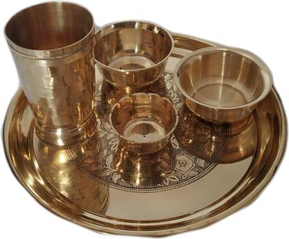 Brass Hub Pack of 3 Brass Dinner Set