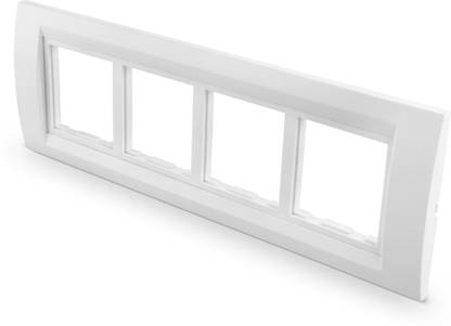 ANTEX KALVIN Kalvin K2 Modular 8 Module Plate 9X3 Cover+ Grid| Color: White| Pack of 10 Wall Plate