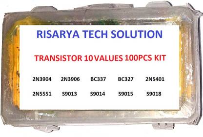 RISARYA 10 VALUES 100PCS TRANSISTOR KIT OF MOST POPULAR TO-92 PACKAGE TRANSISTOR Electronic Components Electronic Hobby Kit