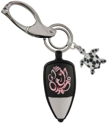 HANDSOME ISK High quality Multicolor Light reflection Jai Ganesh Deva Grace of Hindu God with black & white turtle and high quality hanging hook .Your Loved Ones Gift, Girl, Boy, Men, Women, Friend, Key Chain