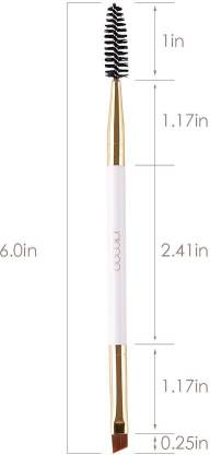 JOTKAPARKASH 2 Side Eye Makeup Brush for Brow and Mascara (Black)