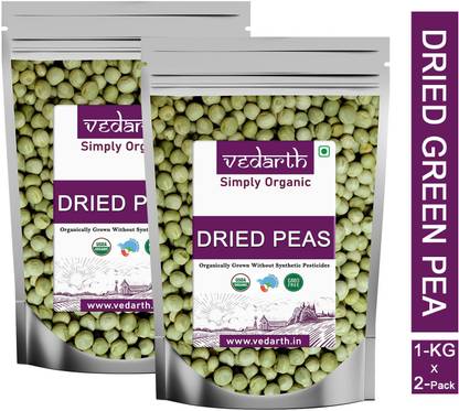 Vedarth Organic Green Peas (Whole)