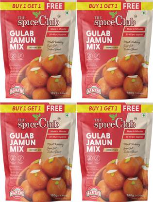 The Spice Club Gulab Jamun Mix - 180g - Pack of 4 720 g