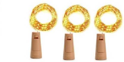 METTSTONE 15 LEDs 1.65 m Gold Steady String Rice Lights