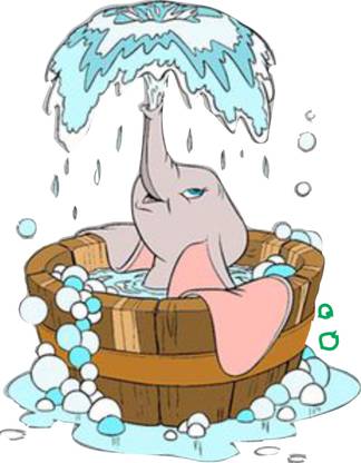 Sahaj Décor 48 cm Little Elephant Bath in the Tub Magnetic Sticker