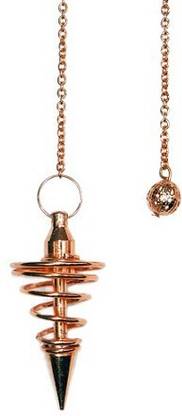 Bh9 Maha Vastu Store COPPER METAL HARD COIL TWISTED PENDULUM Cone Vortex Chamber Reiki Wiccan Copper Yantra