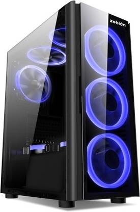zebion VIXEN RHODES 3 FAN FULL TOWER Cabinet with USB 2.0 and USB 3.0 Ports Compatible with Gaming Console